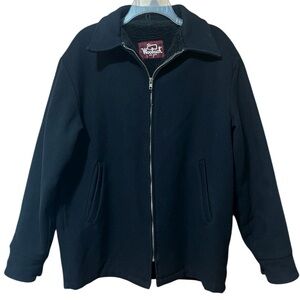 Vintage Woolrich Black Fur-Lined Coat Size M